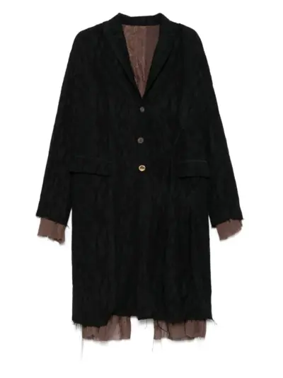 CHIAHUNG SU textured coat - Black