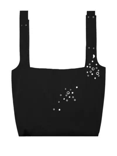 Discord Yohji Yamamoto eyelet-embellished tote bag - Black