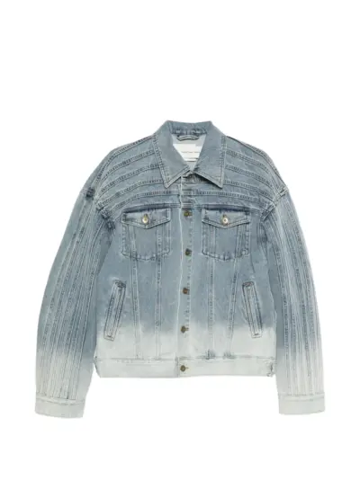 Feng Chen Wang button-up denim jacket - Blue