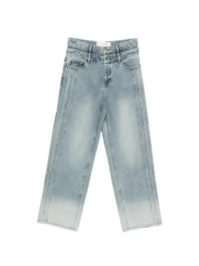 Feng Chen Wang faded-effect denim jeans - Blue