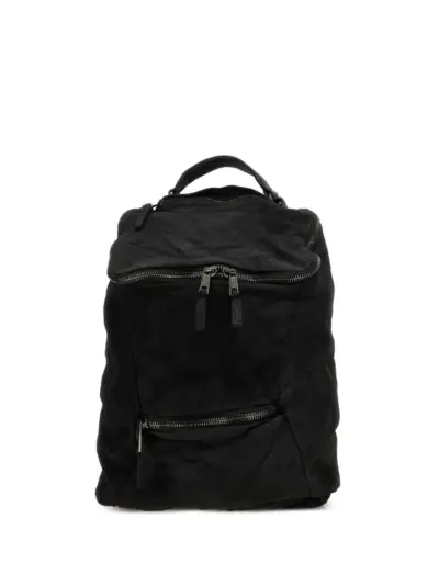Giorgio Brato zip-fastening leather backpack - Black