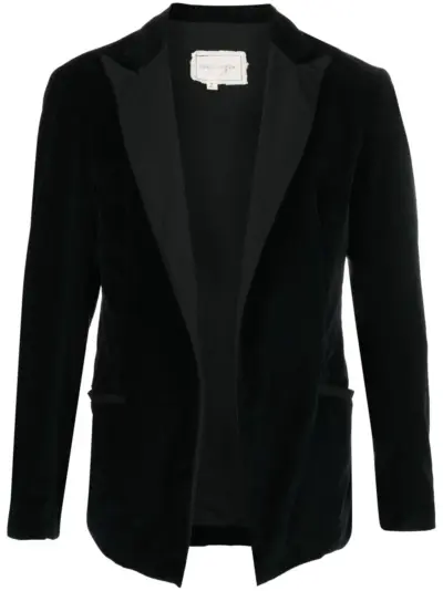 Greg Lauren Ollie velvet blazer - Black