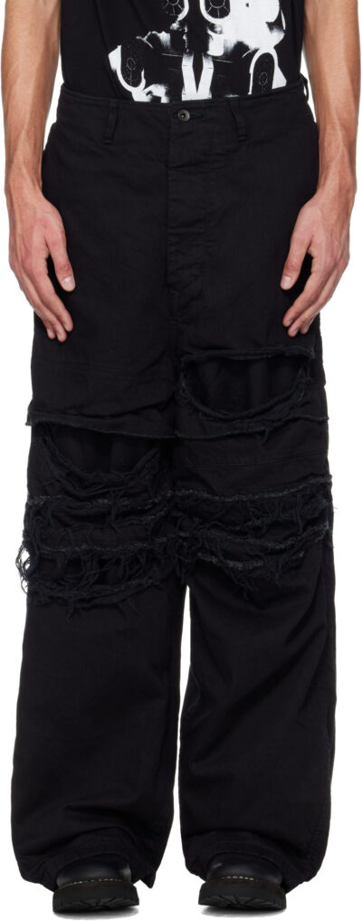 Julius Black Destroy Baggy Jeans