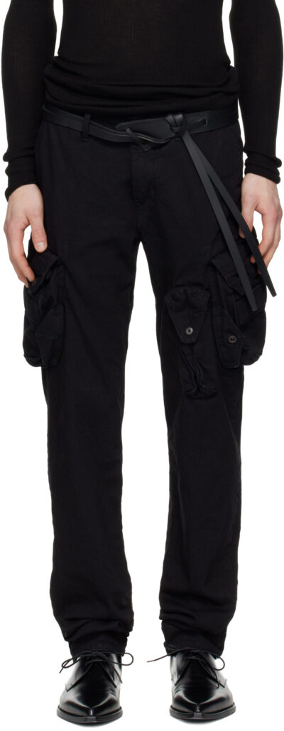 Julius Black Gasmask Skinny Denim Cargo Pants