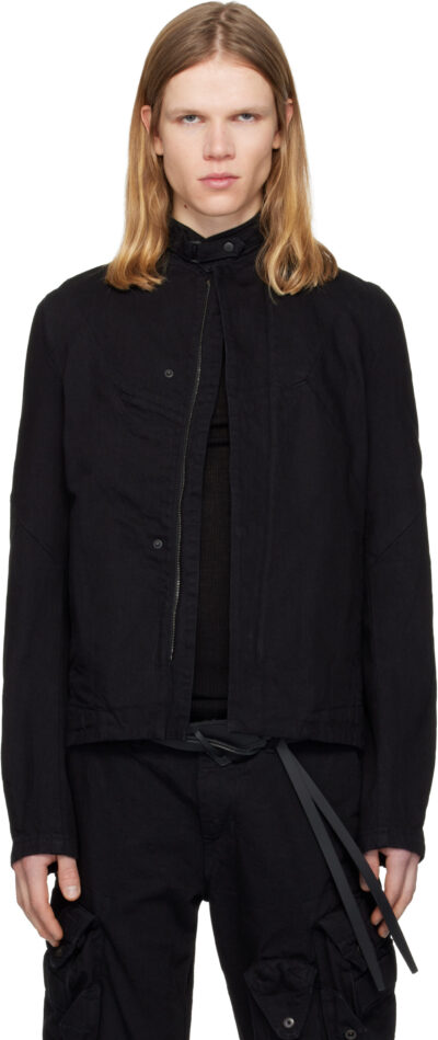 Julius Black Prism Biker Denim Jacket
