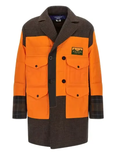 Junya Watanabe MAN x Filson patchwork pocket coat - Orange