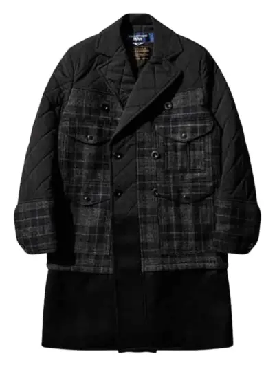 Junya Watanabe MAN x Filson quilted check coat - Black