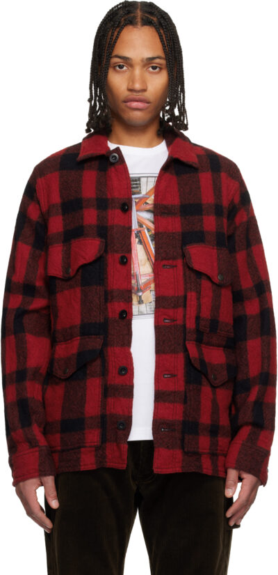 Junya Watanabe Red & Black Filson Check Jacket