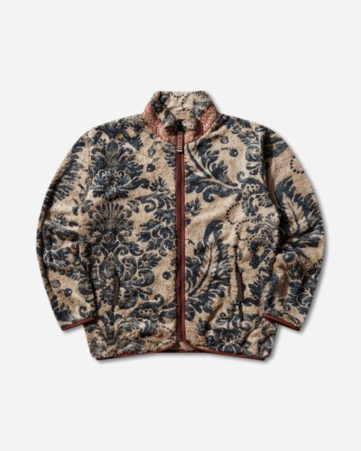 KAPITAL Men s Damask Fleece Zip Jacket Beige