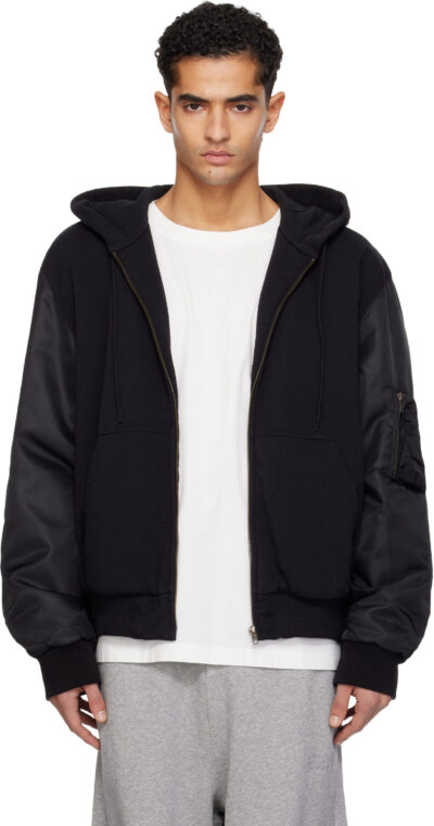MM6 Maison Margiela Black Hooded Jacket