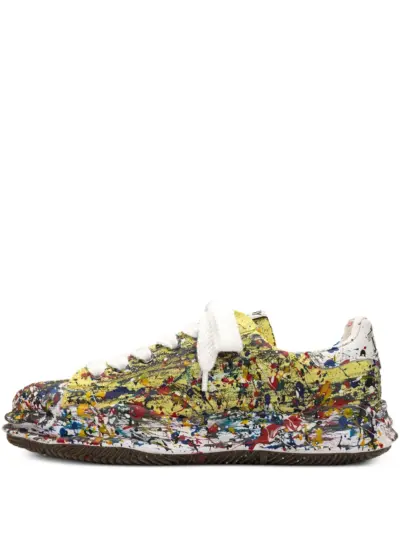 Maison MIHARA YASUHIRO Blakey paint-splatter sneakers - Yellow