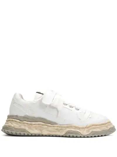 Maison MIHARA YASUHIRO Keith torn-film lace-up sneakers - White