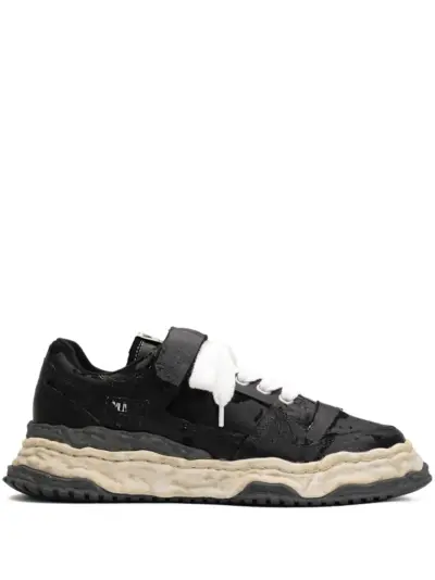 Maison MIHARA YASUHIRO Keith torn-film low-top sneakers - Black