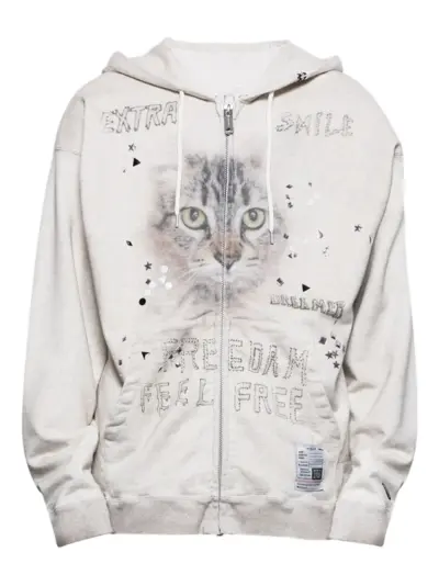 Maison MIHARA YASUHIRO embellished hoodie - White