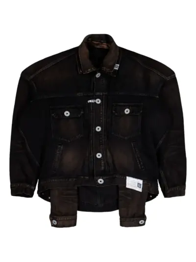 Maison MIHARA YASUHIRO layered denim jacket - Black