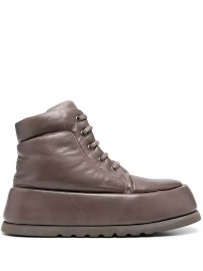 Marsèll 80mm Bombo leather platform boots - Brown