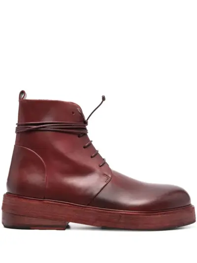 Marsèll lace-up leather ankle boots - Red