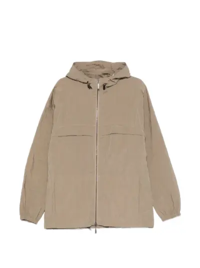 Masnada zip closure hooded jacket - Neutrals