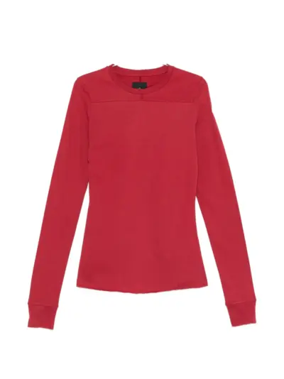Moncler + Rick Owens girder knit long-sleeve T-shirt - Red