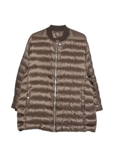 Moncler + Rick Owens zip-fastening padded jacket - Brown