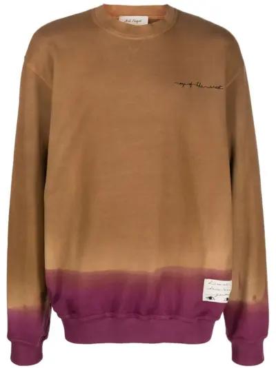 Nick Fouquet logo-embroidered tie-dye sweatshirt - Brown