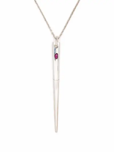 Parts of Four Big Spike pendant necklace - Silver