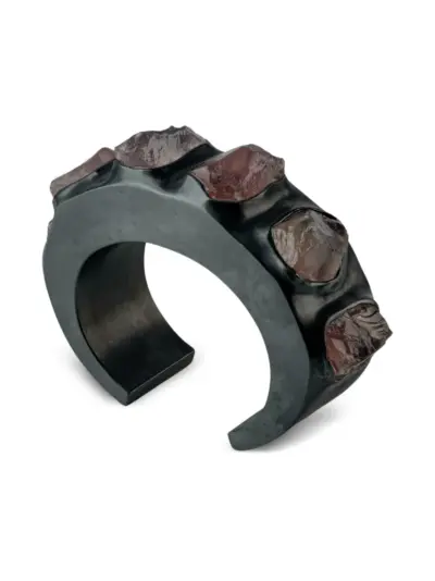 Parts of Four Crescent cuff bracelet - Black