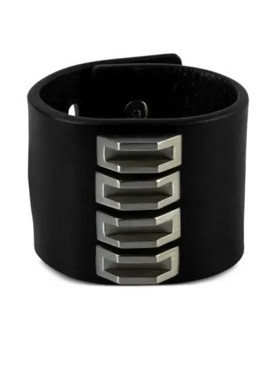 Parts of Four Restraint Charm inverted-pyramid studs bracelet - Black