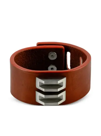 Parts of Four Restraint Charm inverted pyramid studs bracelet - Brown