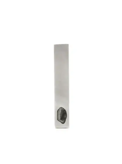 Parts of Four diamond-detail plate earrings - Silver
