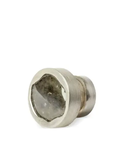 Parts of Four diamond-encrusted stud earring - Silver
