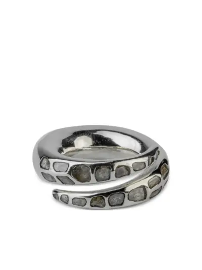 Parts of Four split arc pavé ring - Silver