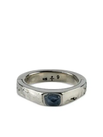 Parts of Four sterling silver Sistema tanzanite ring