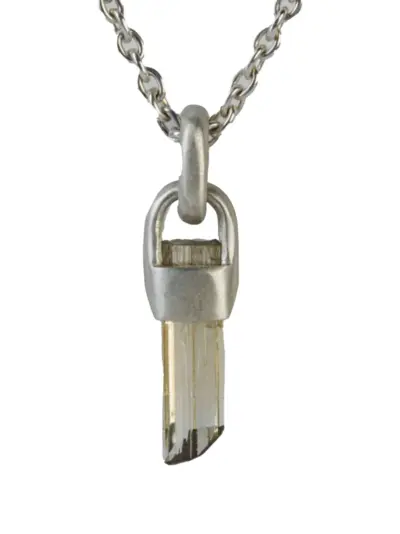 Parts of Four sterling-silver Talisman elbaite necklace - MAELB MATTE STERLING SILVER/ELBAITE