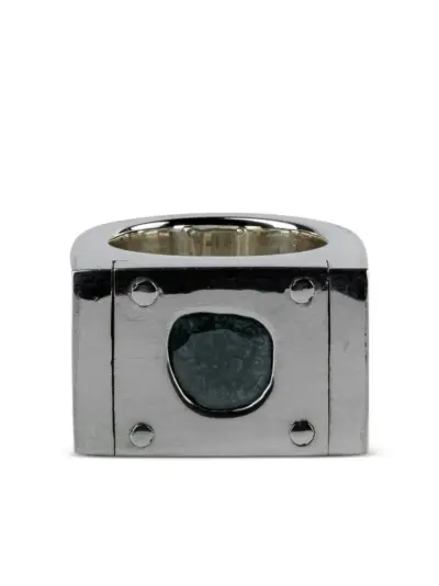 Parts of Four sterling silver diamond ring