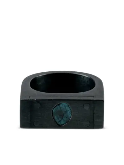 Parts of Four sterling silver diamond ring