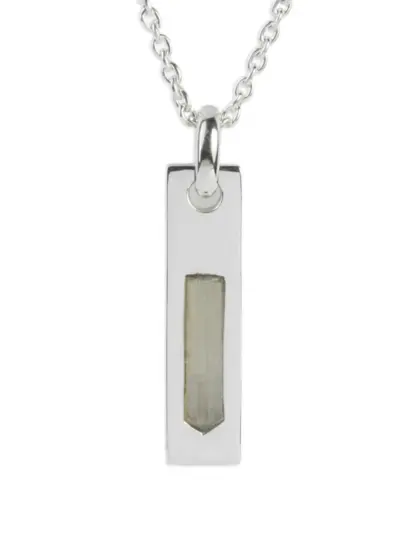 Parts of Four sterling silver zultanite rectangular-pendant necklace