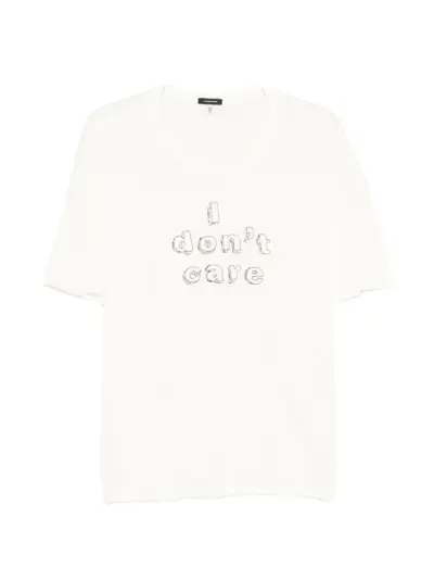R13 I Don't Care graphic-print T-shirt - Neutrals