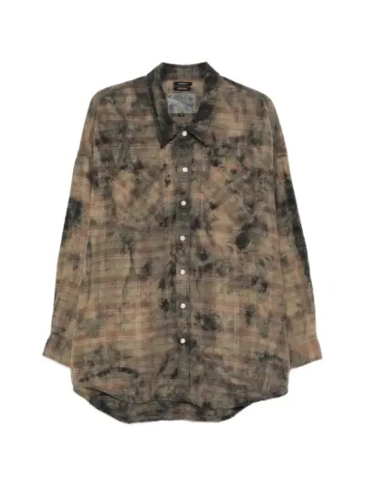 R13 plaid pocket shirt - Brown