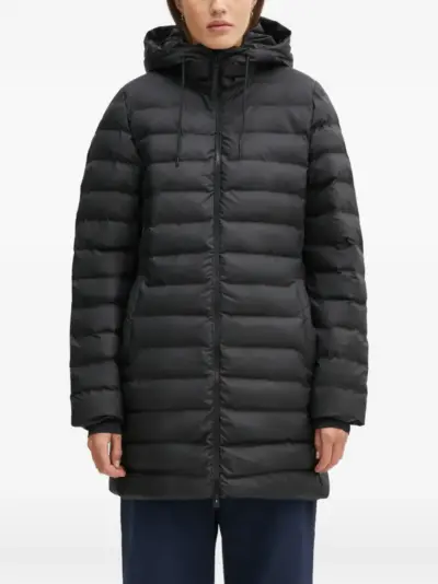 Rains Lohja Curve W3T3 hooded puffer coat - Black