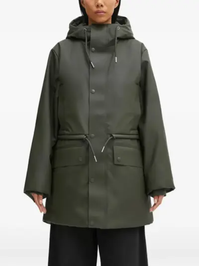 Rains W3T3 hooded drawstring parka - Green