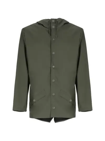 Rains flap-pocket hooded jacket - Green