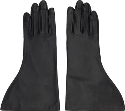 Rick Owens Black Concordians Gleam Gloves