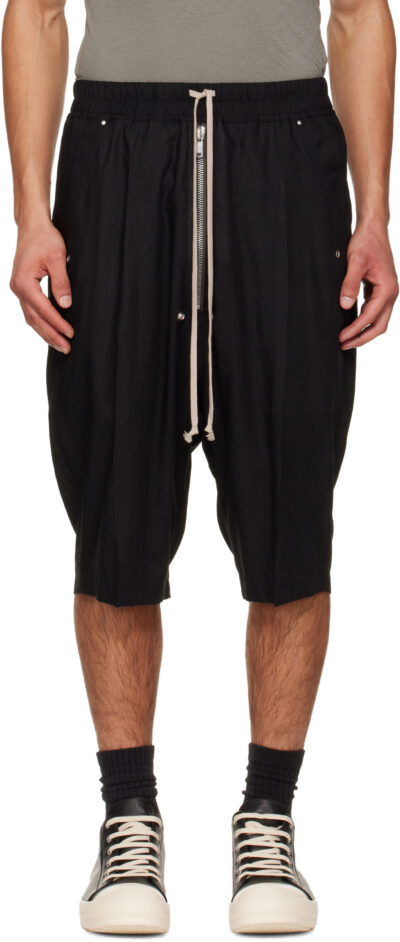 Rick Owens Black Temple Bela Pods Shorts