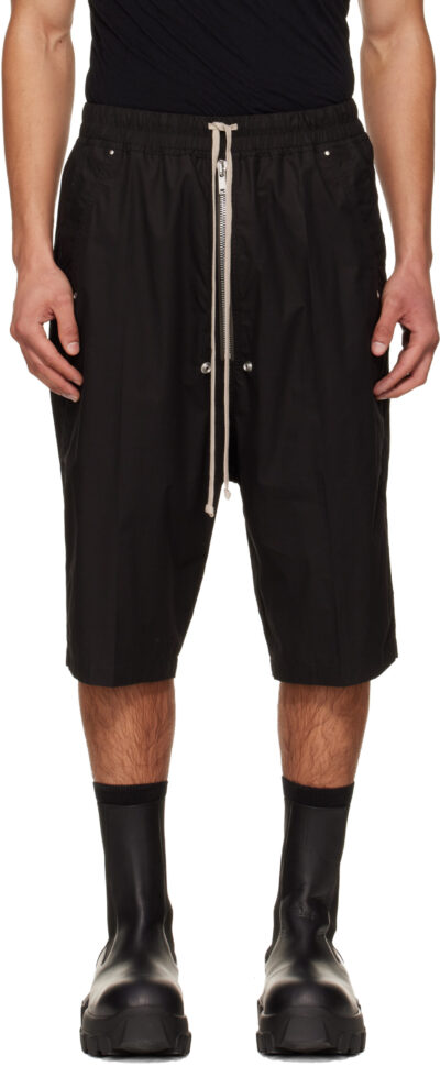 Rick Owens Black Temple Bela Pods Shorts