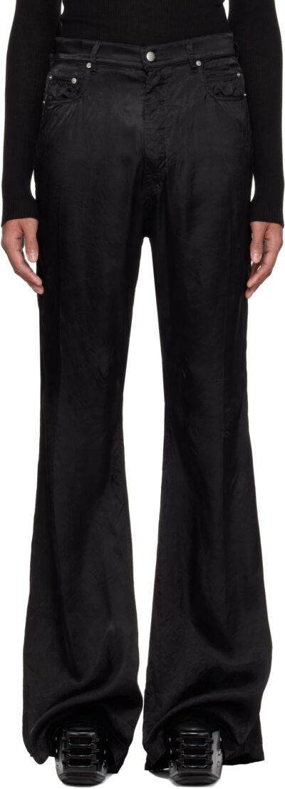Rick Owens Black Temple Bolan Bootcut Trousers