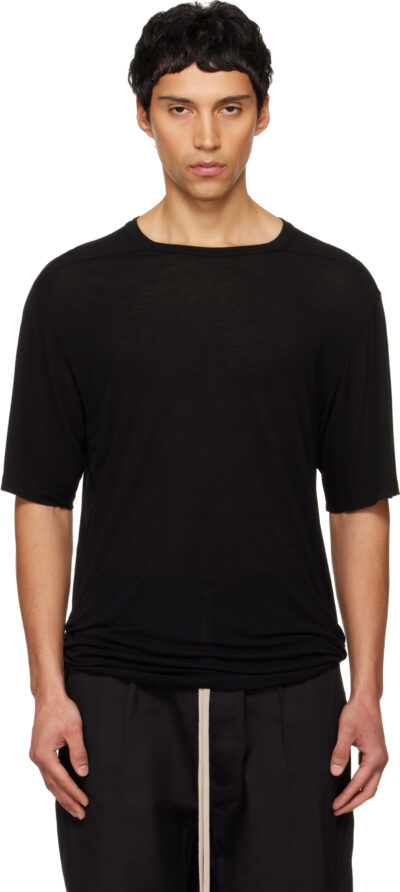 Rick Owens Black Temple Brad Silk T-shirt