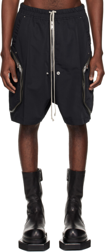 Rick Owens Black Temple Heizer Bela Shorts