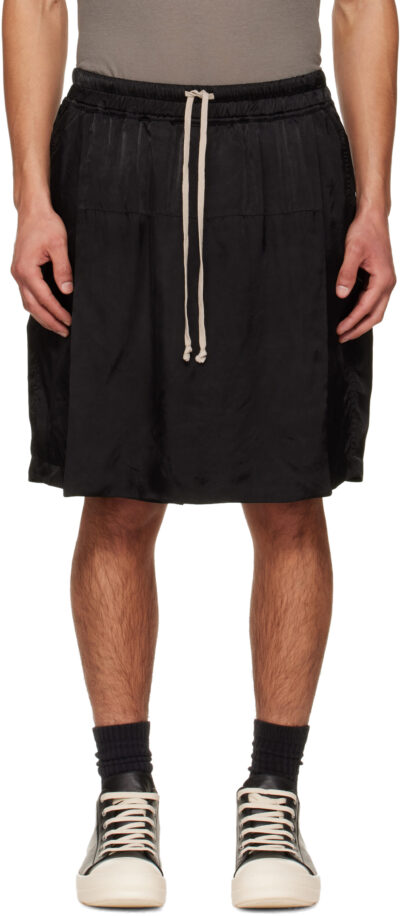 Rick Owens Black Temple Kilt Shorts