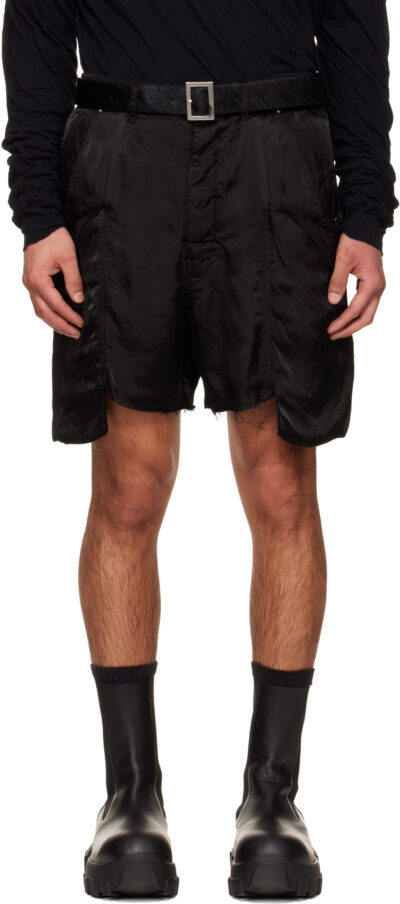 Rick Owens Black Temple Stefan Cargo Shorts